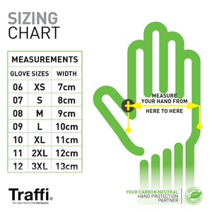 Traffi PU Dipped Gloves | Sizes 6 to 11 - 1 Pack (1 Pair)